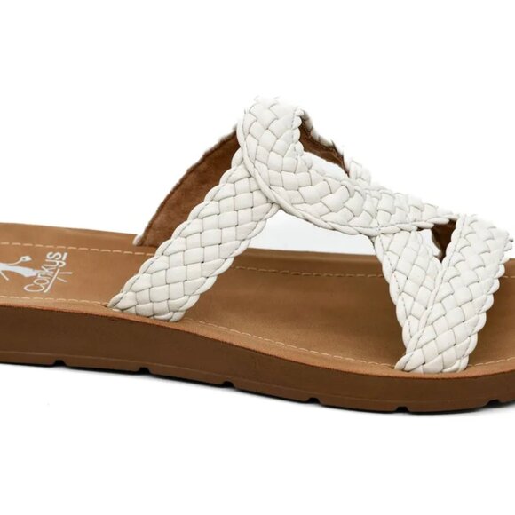 New Corky's Ivory All Tangled Up Sandals Size 9 NWB - Picture 1 of 5